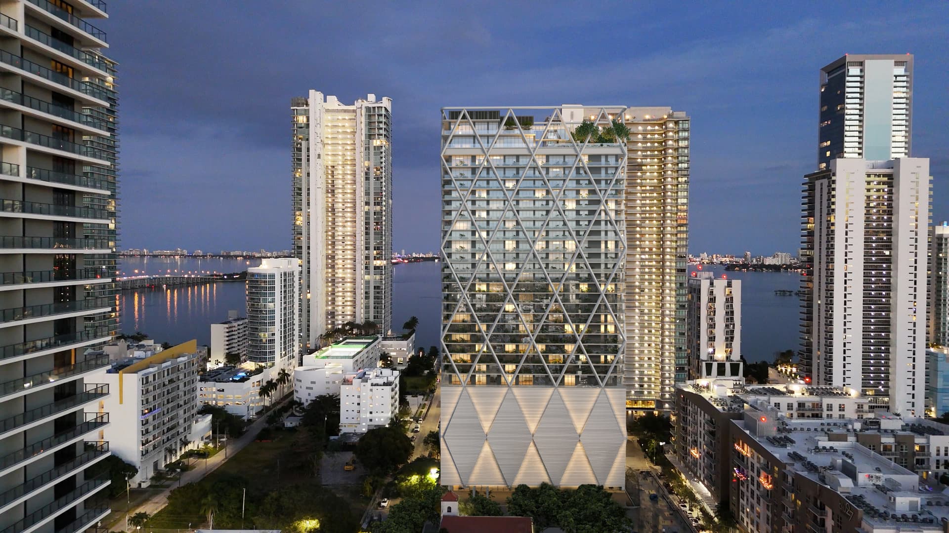 Head On Night View at HQ Residences Miami