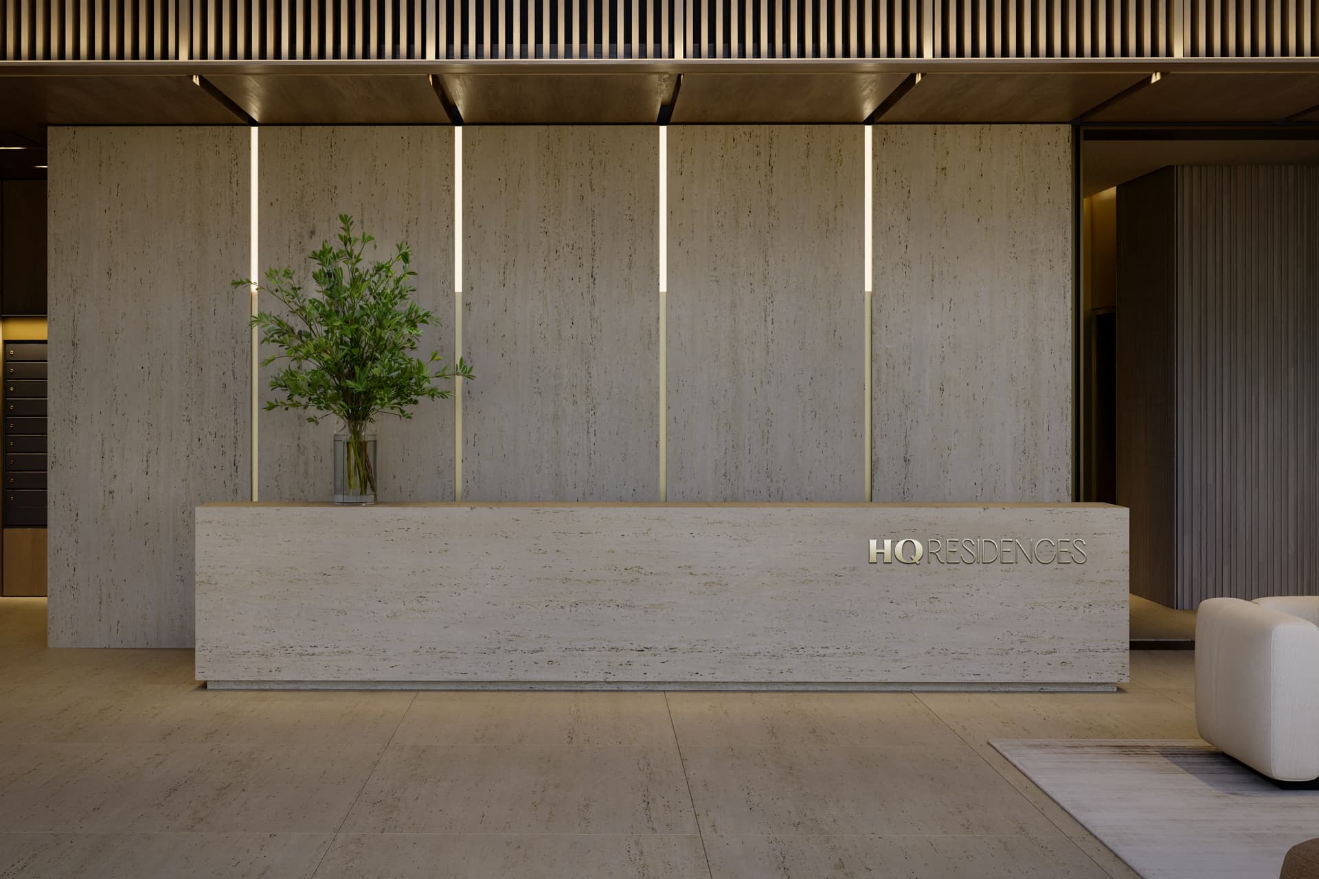 GF Lobby at HQ Residences Miami
