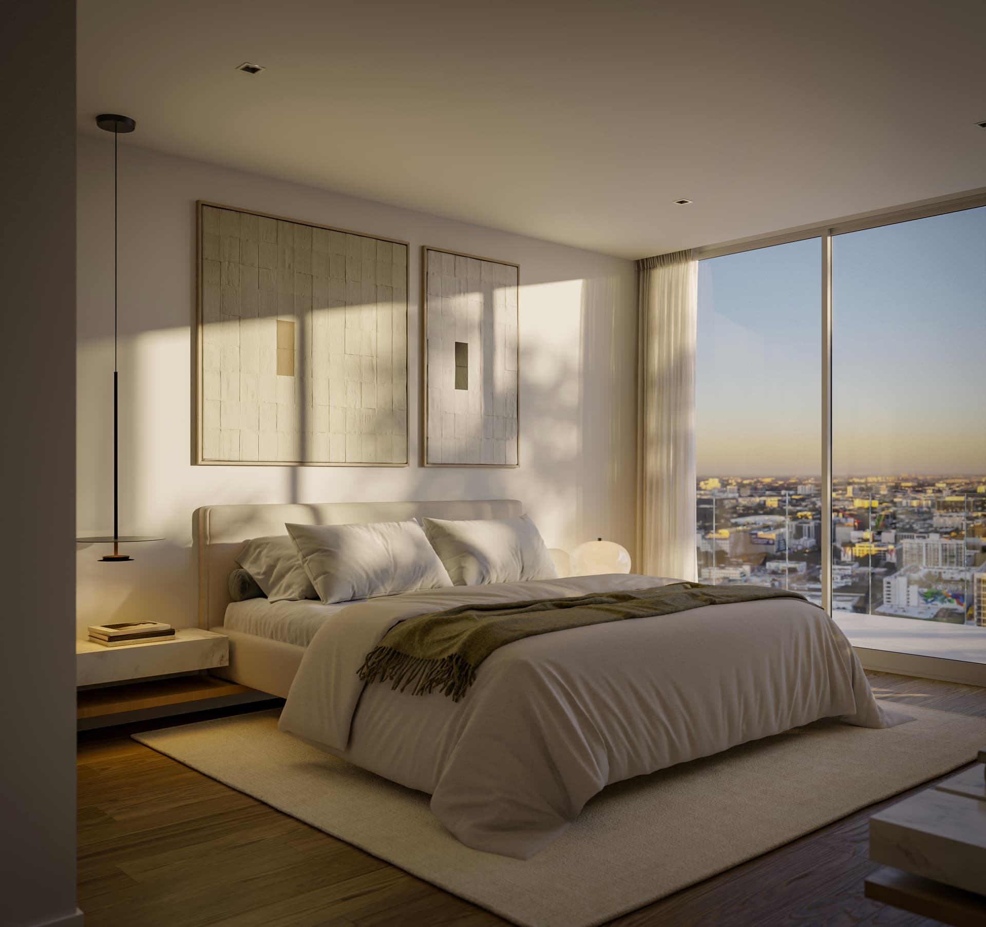 Unit Bedroom at HQ Residences Miami
