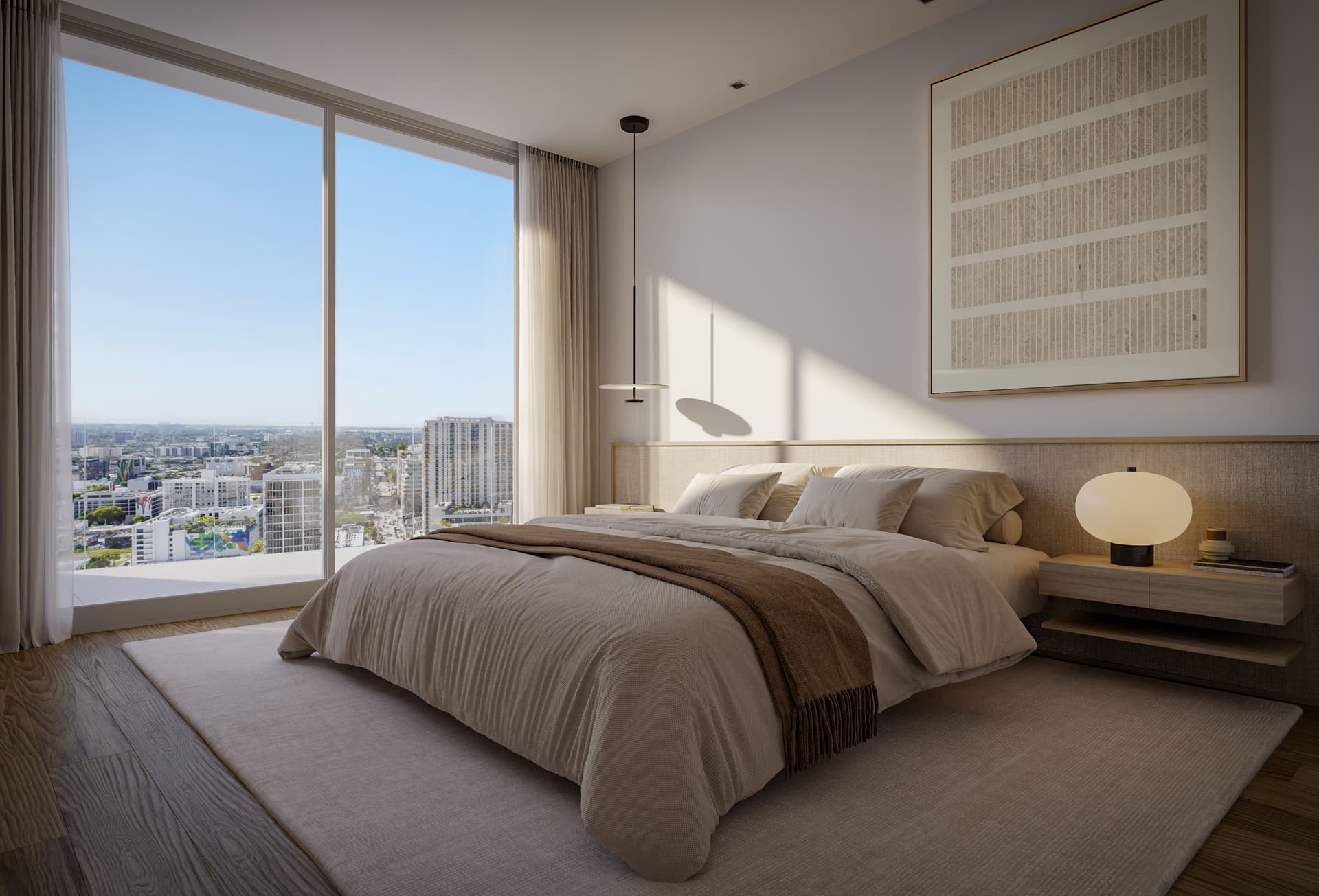 Unit Bedroom at HQ Residences Miami