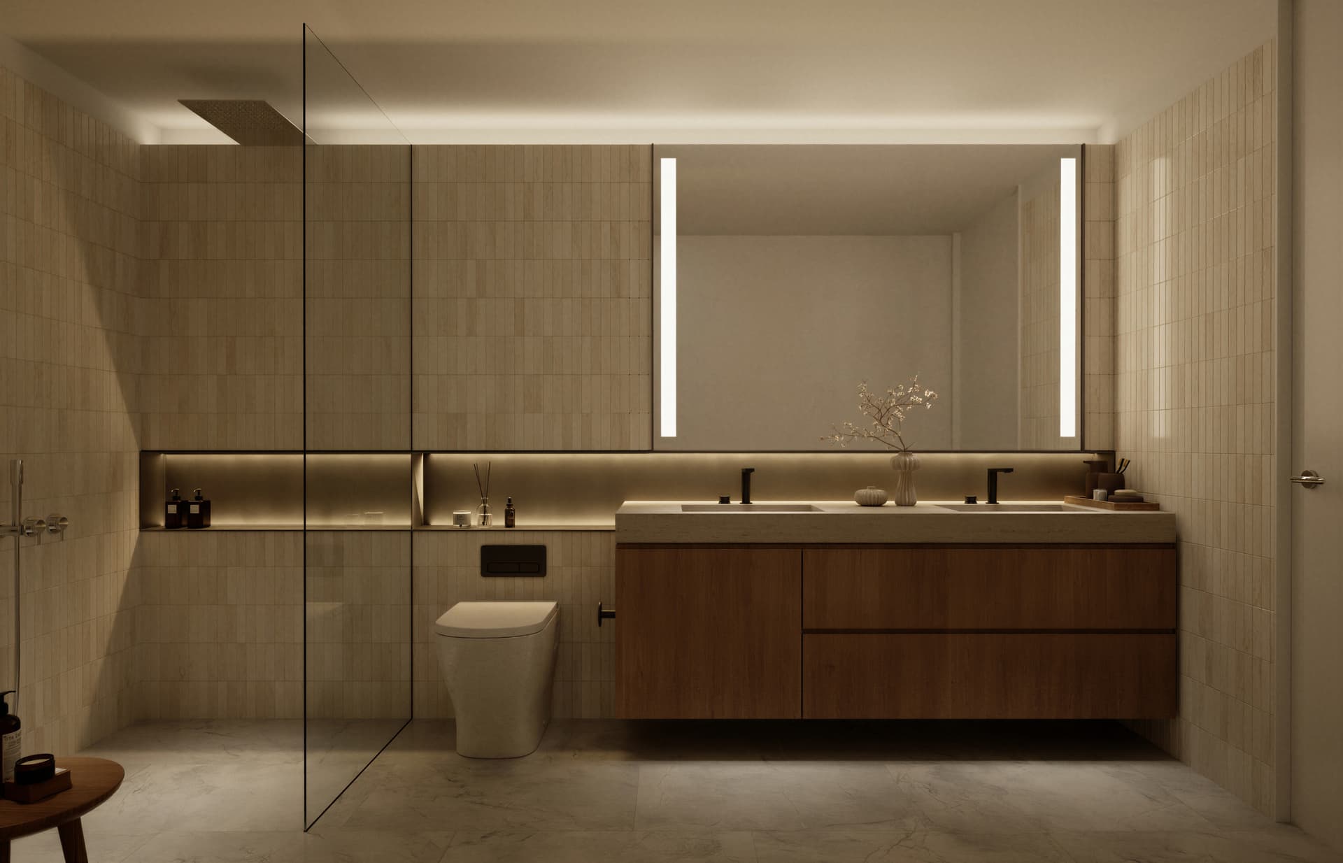 Unit Master Bathroom at HQ Residences Miami