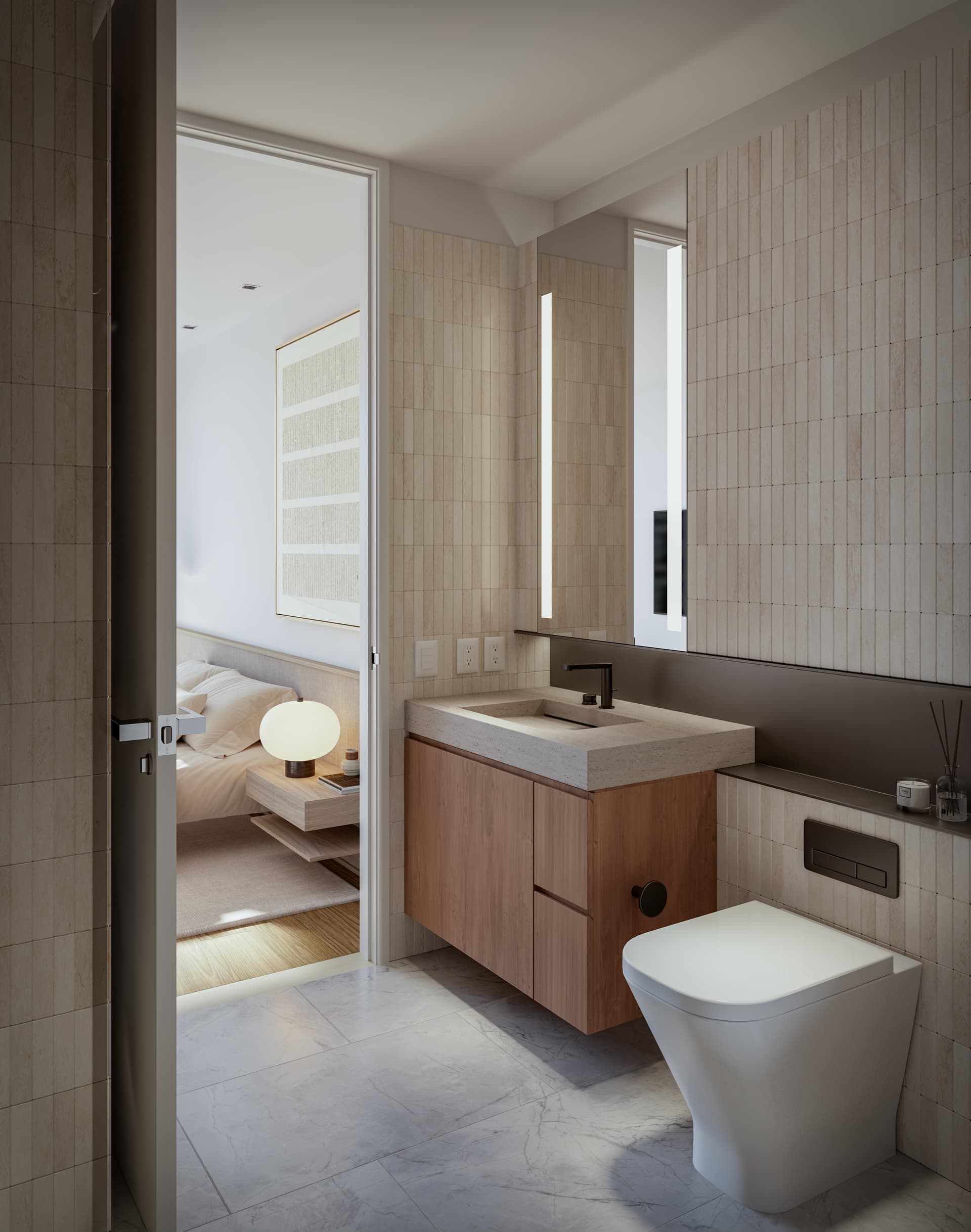 Unit Secondary Bathroom at HQ Residences Miami