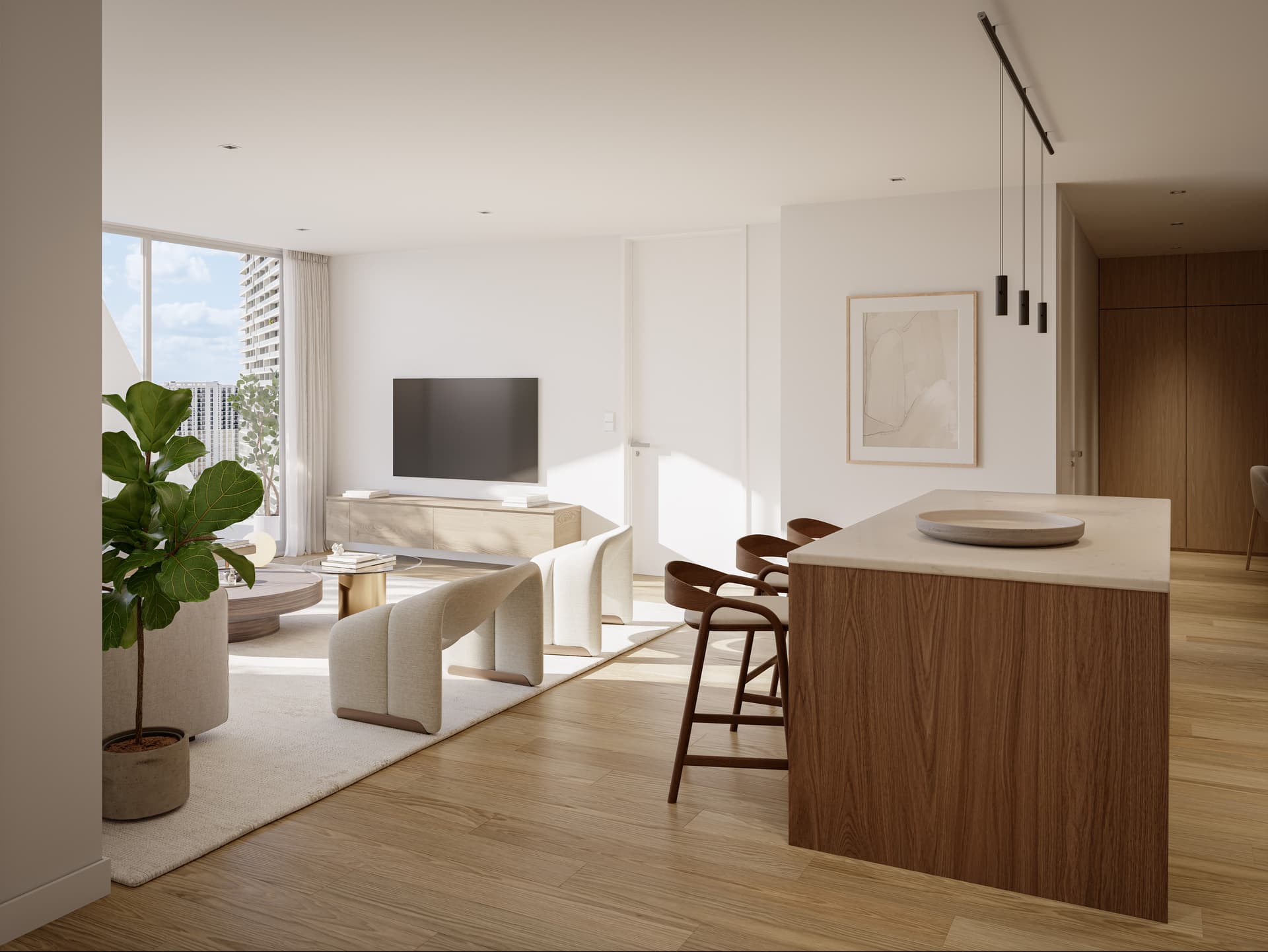 Unit Living & Dining at HQ Residences Miami
